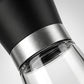 2-Piece Glass Salt and Pepper Grinder Set with Stainless Steel Accent