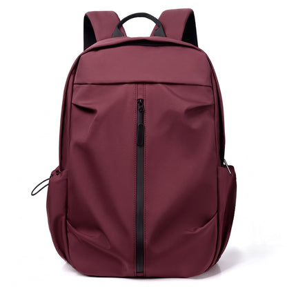 Lightweight Laptop Backpack with Vertical Front Zip Pocket Side Pockets and Adjustable Padded Straps