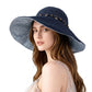 Wide Brim Straw Sun Hat Breathable Crochet Summer Hat with Decorative Band