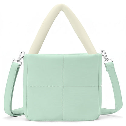 Padded Tote Bag with Top Handles and Detachable Adjustable Crossbody Strap 8.5x8x3.5in