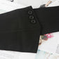 Structured Asymmetrical Wide Waist Belt with Overlapping Panel Design and Decorative Button Accents 7.5x31.5in