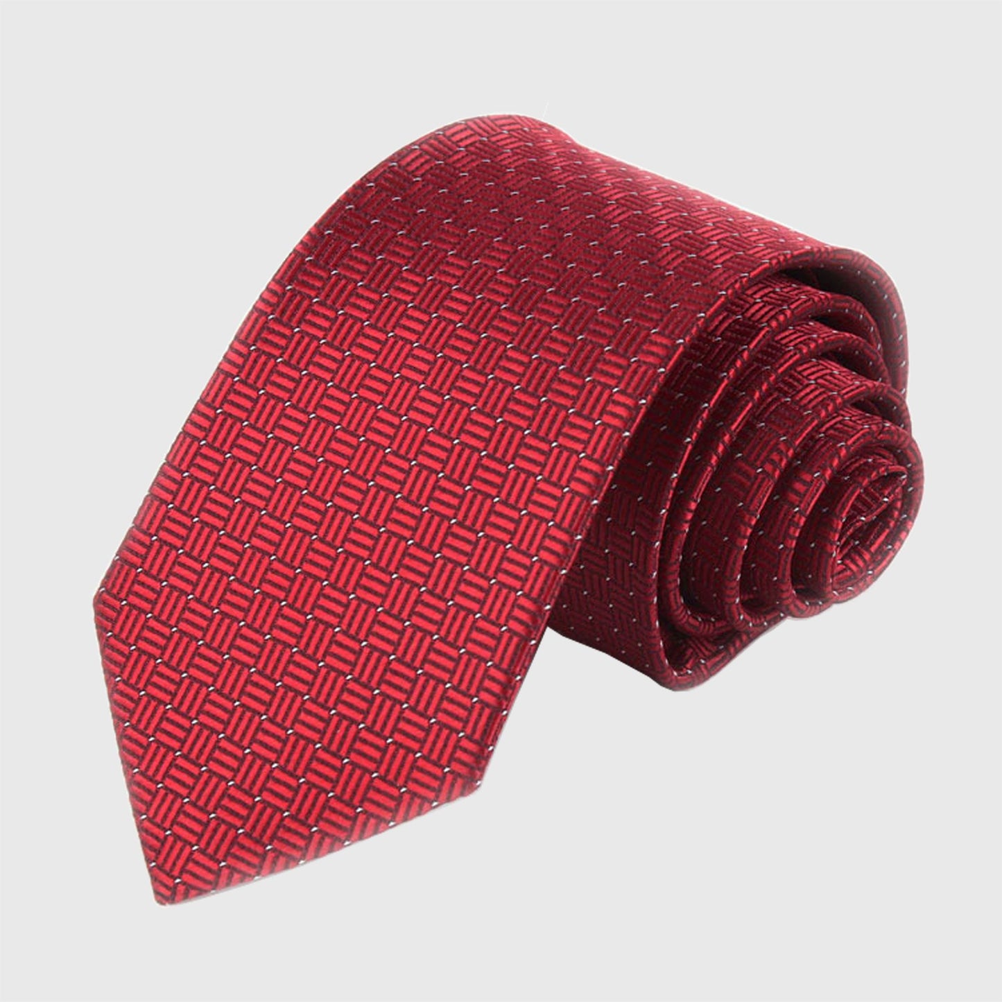 Men's Textured Polyester Tie - Formal Necktie for Business, Weddings & Holiday Events