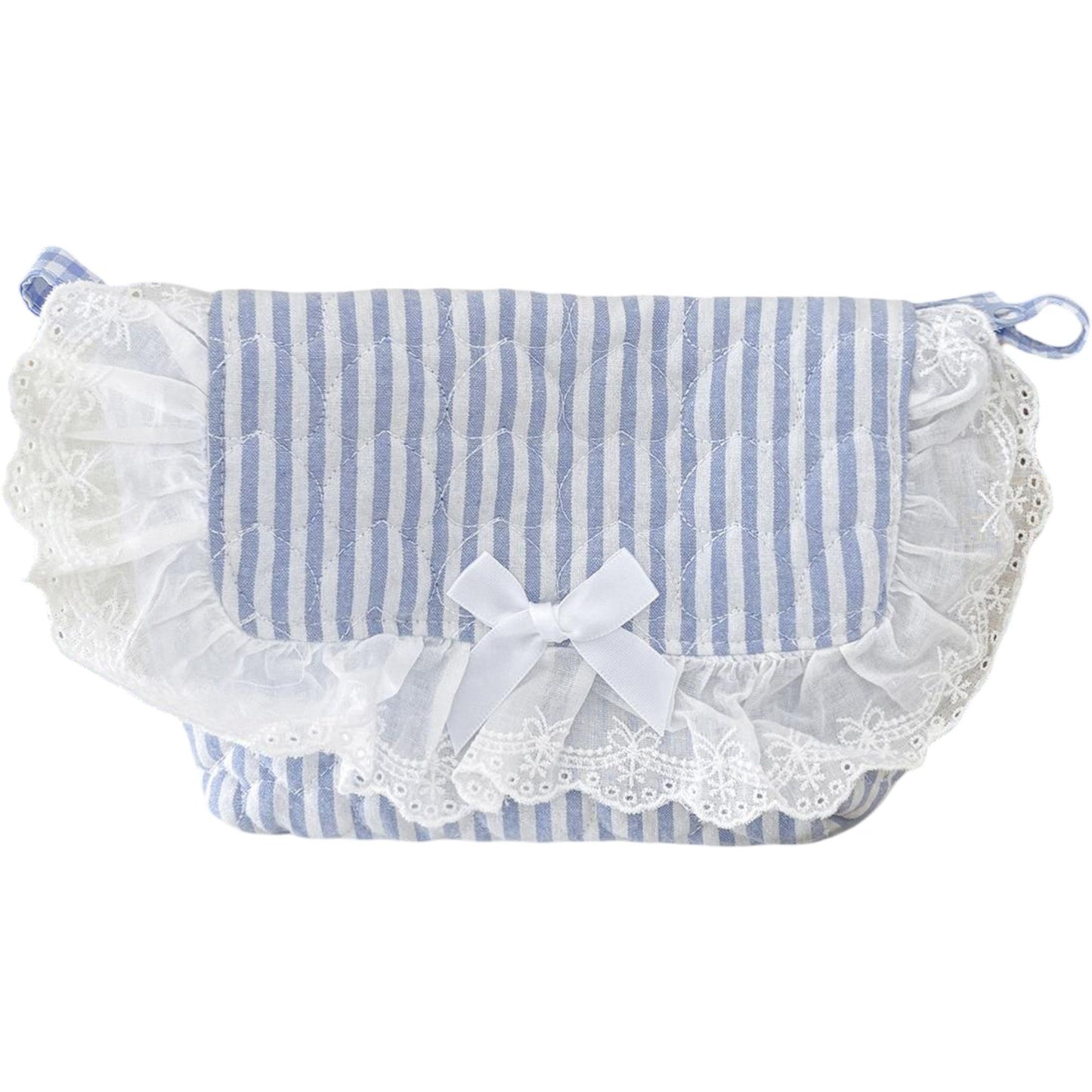 Cotton Crossbody Bag with Zipper Closure and Interior Pocket