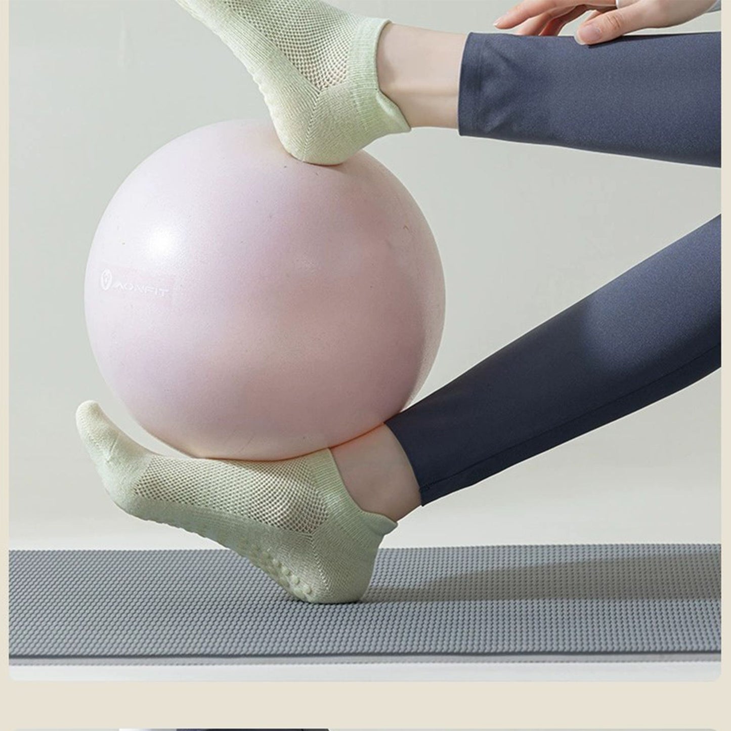 4-Pack Mesh Top Non-Slip Yoga Socks with Full Sole Grips and Breathable Lightweight Fabric