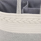 Woven Rope Storage Basket Organizer Bin Soft Cotton Basket for Nursery Shelves Closet Organization