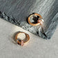 Women's Huggie Hoop Earrings with Ring Detail