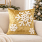 Christmas Tufted Snowflake Throw Pillow Cover 18 x 18 Inch Holiday Decor