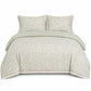 4-Piece Cotton Washed Jacquard Bedding Set with Duvet Cover Flat Sheet and Pillowcases Floral Texture