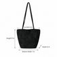 Faux Suede Tote Bag with Double Shoulder Handles Magnetic Closure and Interior Pockets