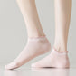 Ribbed Ankle Socks with Ruffle Lettuce Trim Cuff Soft Breathable Knit 3-Pack