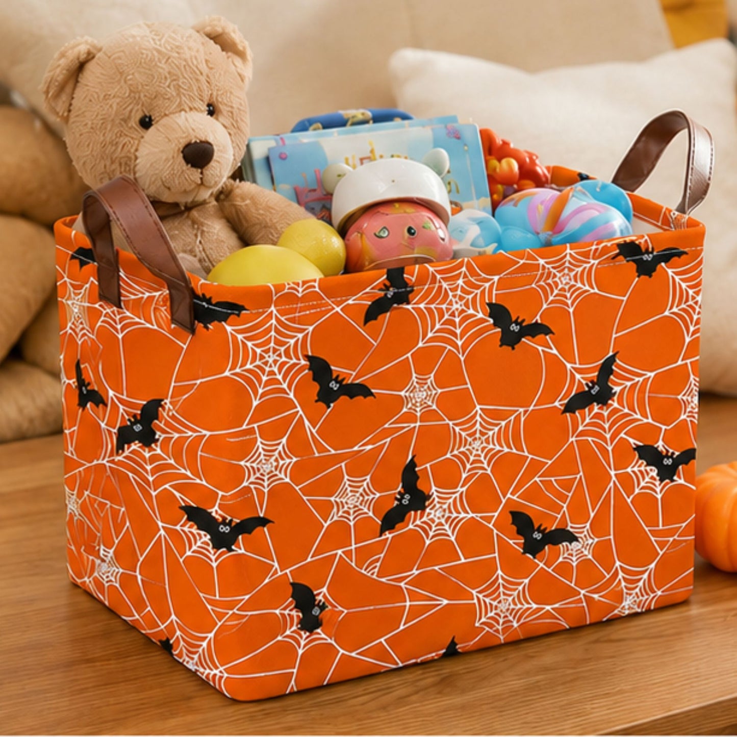 Halloween Fabric Storage Basket Foldable Organizer Bin