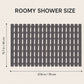Slatted Nonslip Shower Mat Quick Drain Bath Mat 15.7 x 27.6 Inches