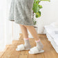 4-Pair Plush Cozy Fuzzy Socks with Contrast Cuffs for Winter Indoor Warmth