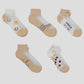 Thin Semitransparent No - Show Socks 5pk Non-slip and Sweat-absorbent