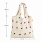 Ditsy Floral Embroidered Shoulder Tote Bag Soft Lightweight Slouchy Everyday Carryall85