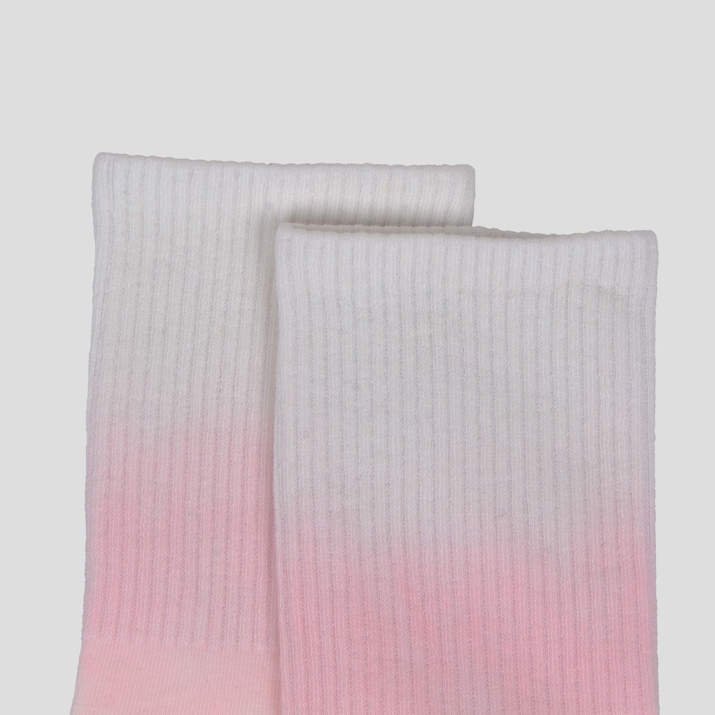 Gradient Color Athletic Crew Socks Non Slip Silicone Cushioned Sole for Yoga Jogging 2 Pairs