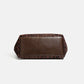 Faux Suede Tote Bag with Removable Zip Pouch and Double Shoulder Handles
