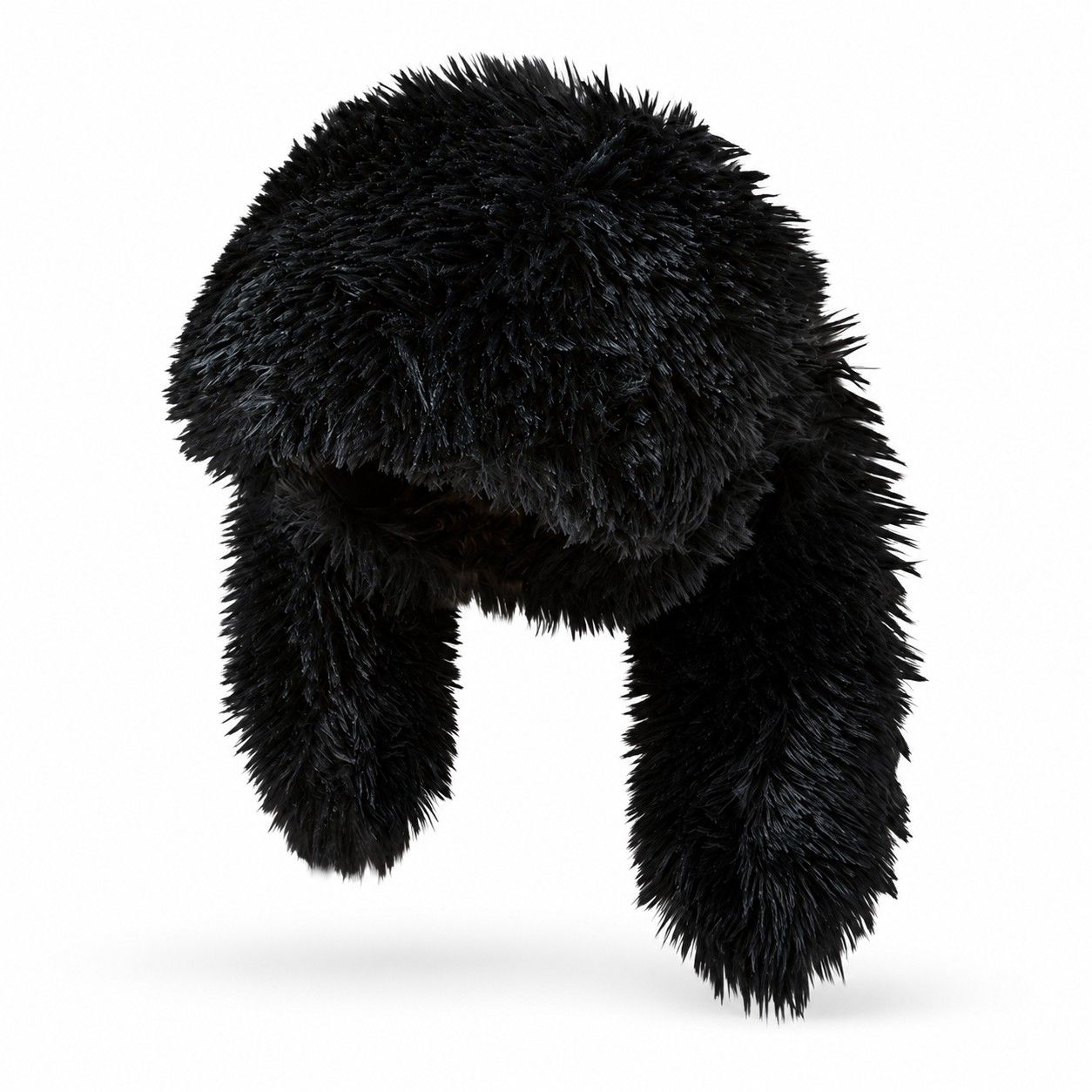 Faux Fur Trapper Hat Long Ear Flaps Plush Winter Hat