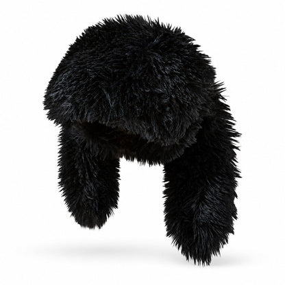 Faux Fur Trapper Hat Long Ear Flaps Plush Winter Hat