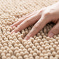 Chenille Bath Mat with Plush Noodle Texture and Non Slip Backing