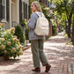 Lightweight Crinkle Multi-Pocket Backpack with Padded Straps and Side Pockets