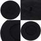 Women's Wool French Beret Hats Solid Color Classic Beanie Fall Winter Cap