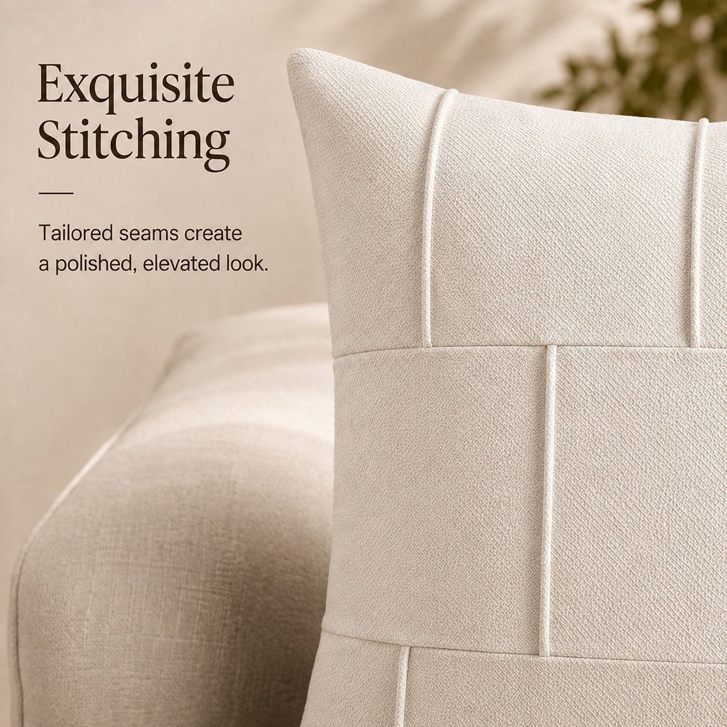 Textured Decorative Throw Pillow Cover Soft Accent Cushion Cover for Sofa Bed