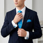 Men's Formal Tie Gift Set with Pocket Square Cufflinks Tie Clip and Gift Box
