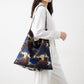 Oversized Printed Hobo Shoulder Bag with Adjustable Strap