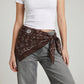 Lightweight Square Scarf with Sheer Fabric and Multi-Way Wrap Design