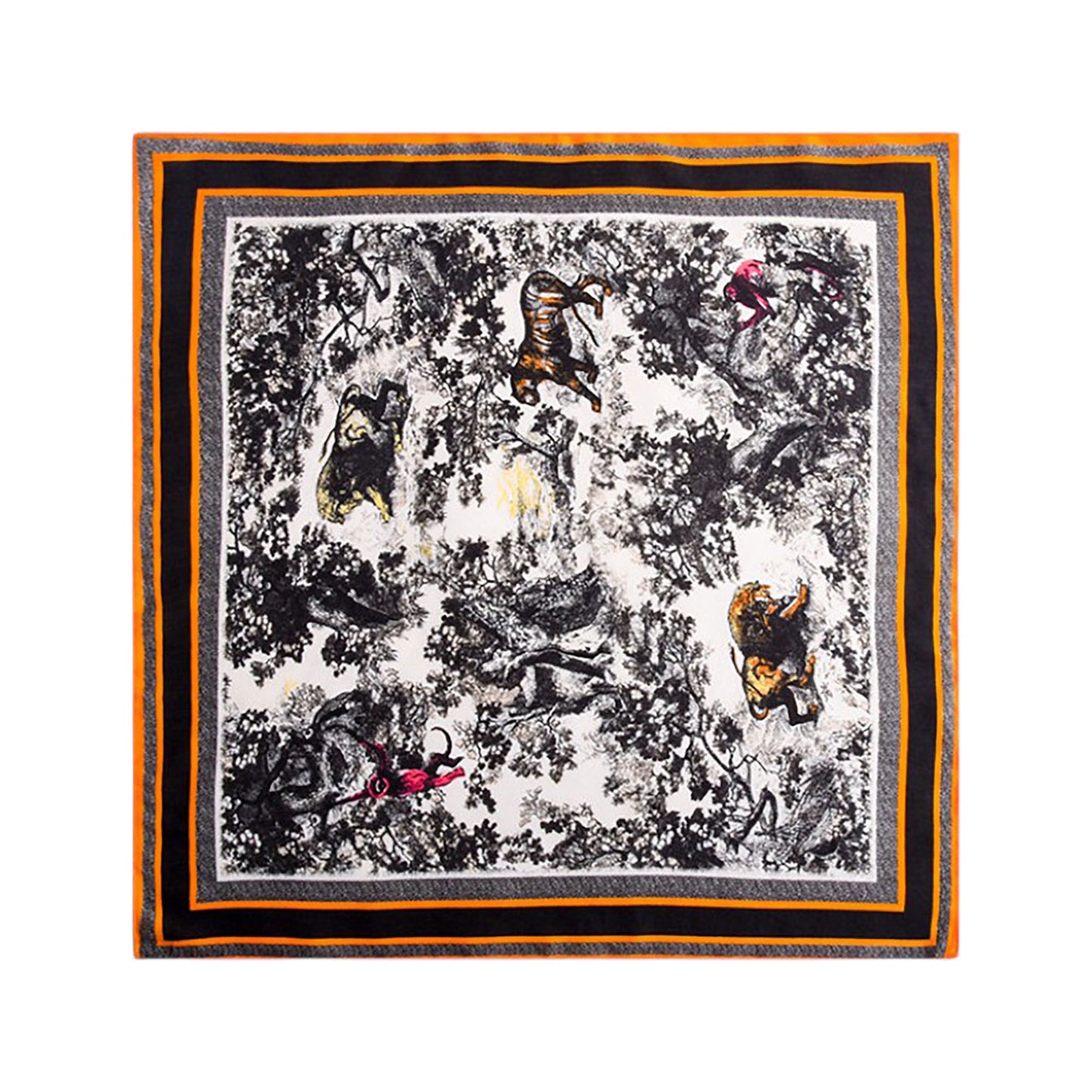 Scenic Landscape Print Square Scarf with Soft Silky Fabric Lightweight Versatile Neck and Hair Accessory