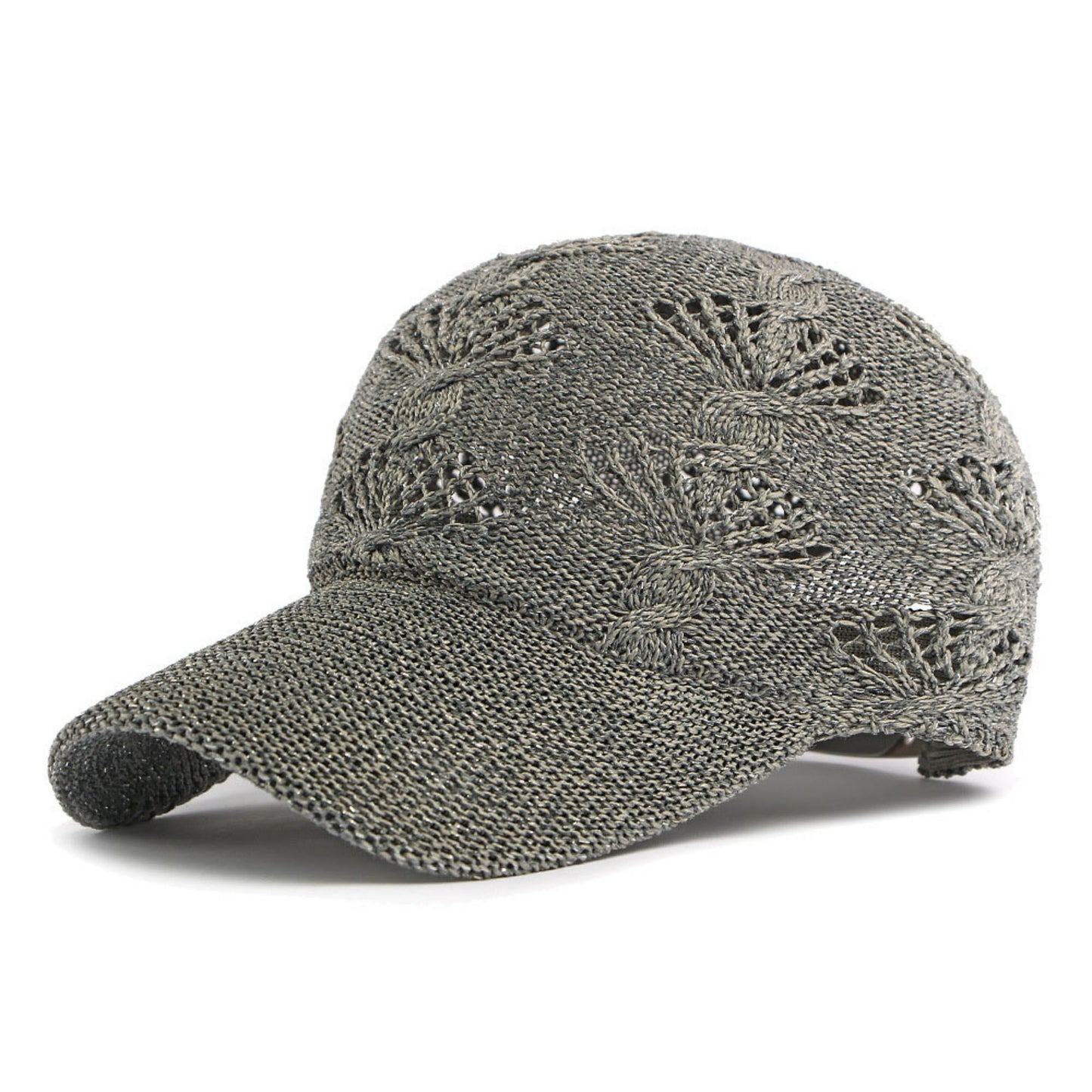 Women's Crochet Knit Baseball Cap Breathable Openwork Lightweight Casual Hat