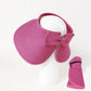 Women's Wide Brim Visor Hat with Bow Detail Adjustable Velcro Closure for Beach or Outdoor Protection