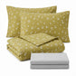 4-Piece Cotton Bedding Set with Cherry Print Duvet Cover and Pillowcases