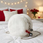 8 Ball Cherry Dice Charm Keychain with Heart Clip Novelty Bag Charm Key Ring Accessory