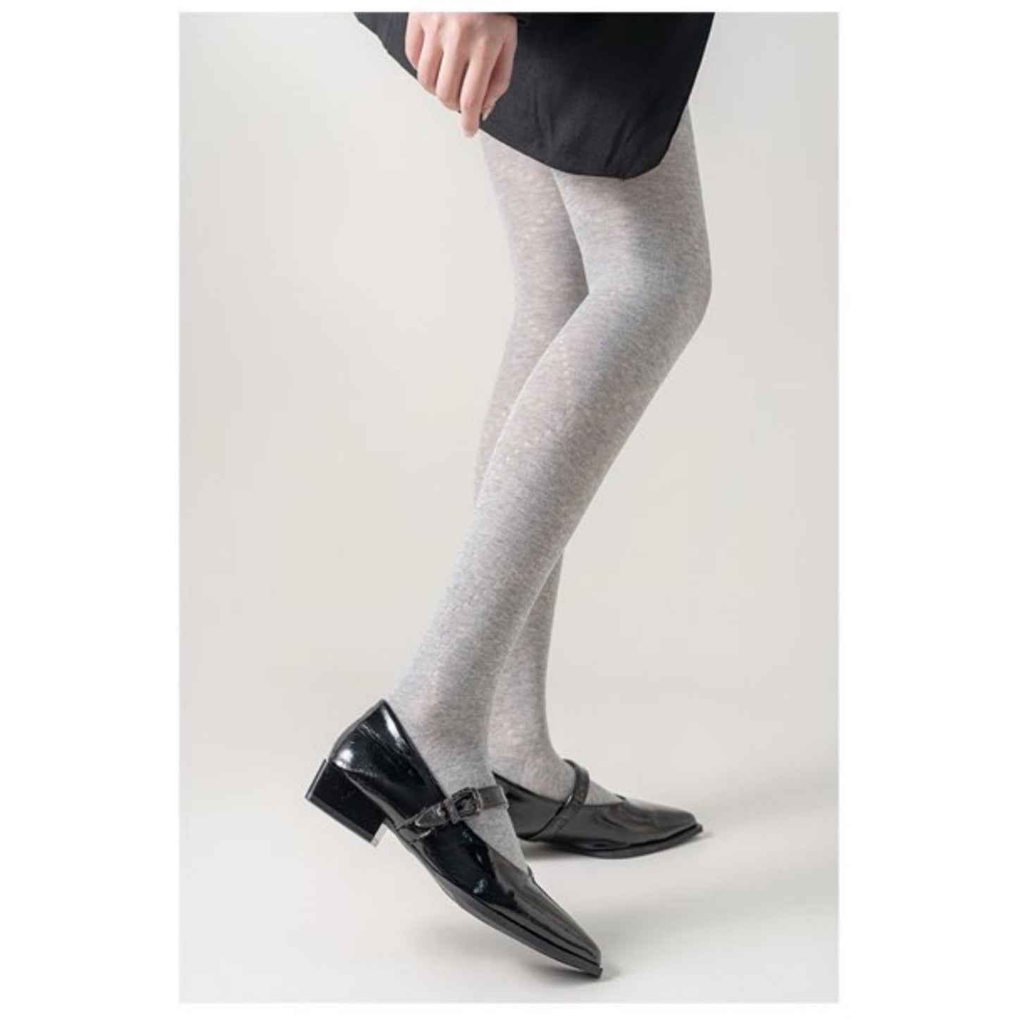Diamond Pattern Knit Tights with Stretch Fit Suitable Height 5'1-5'8