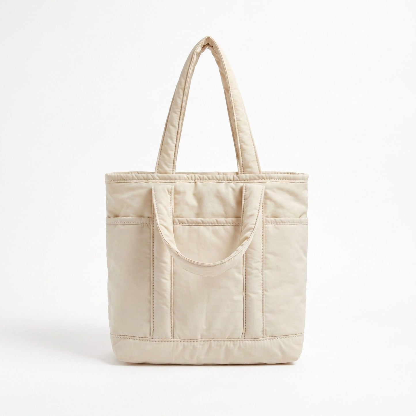 Lightweight Utility Tote Bag with Long Shoulder Straps and Exterior Pockets 9x7.5x4.5in