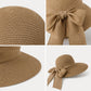 Summer Sun Hat for Women - Wide Brim Straw Hat with Elegant Bow Detail