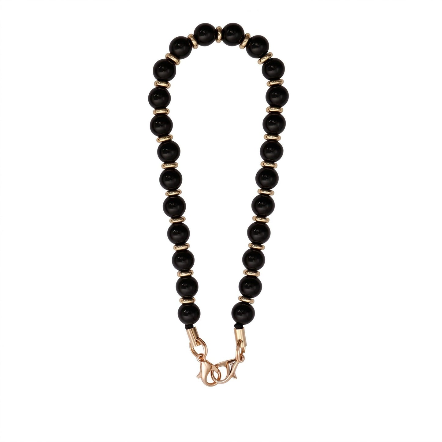 Beaded Wrist Strap with Clasps for Phones and Bags