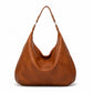 Oversized Slouchy Hobo Shoulder Bag with Adjustable Strap