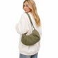 Lightweight Nylon Crescent Crossbody Bag Adjustable Strap Casual Everyday Shoulder Bag