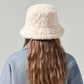 Plush Bucket Hat Soft Fuzzy Teddy Winter Casual Fashion Hat