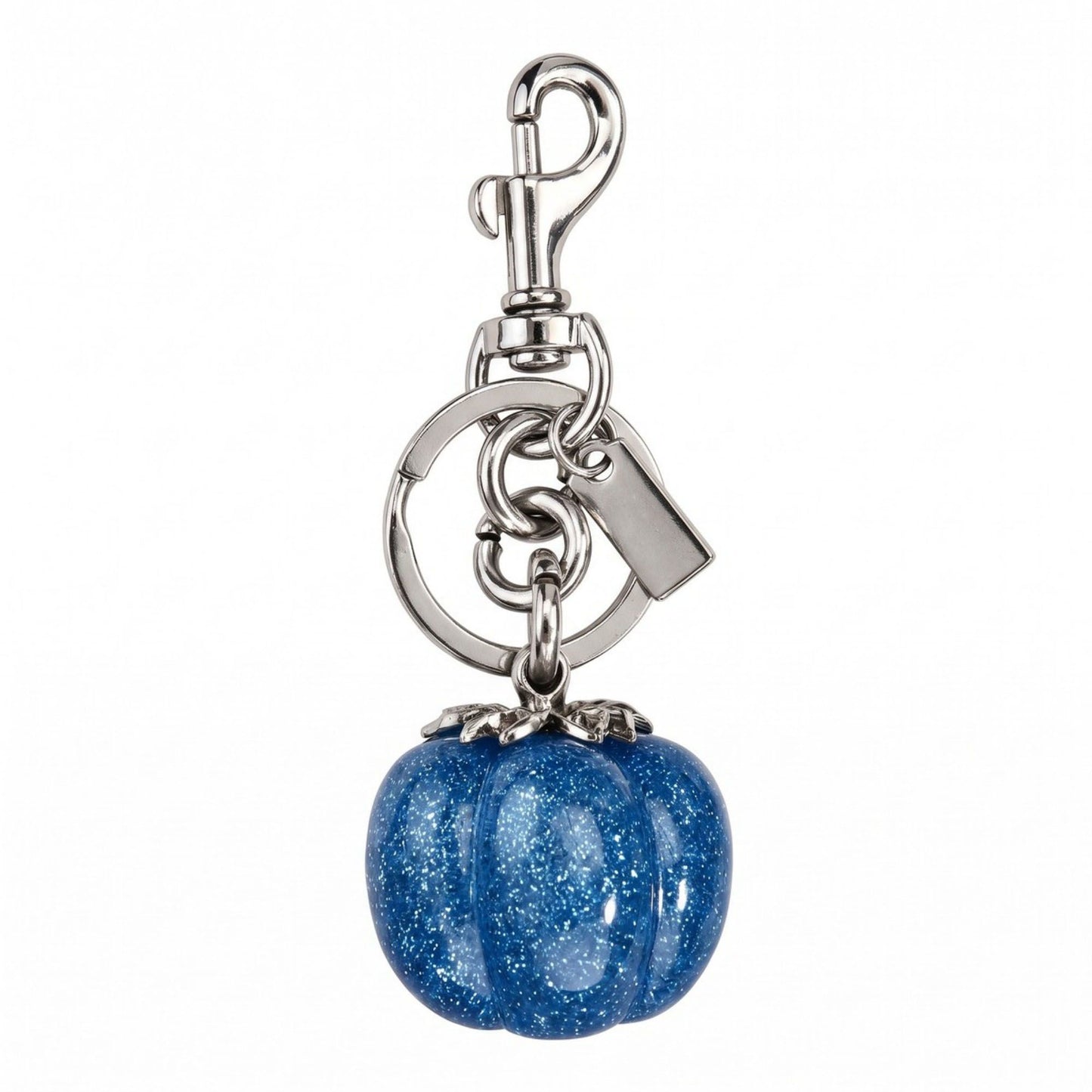 Glitter Pumpkin Keychain and Bag Charm