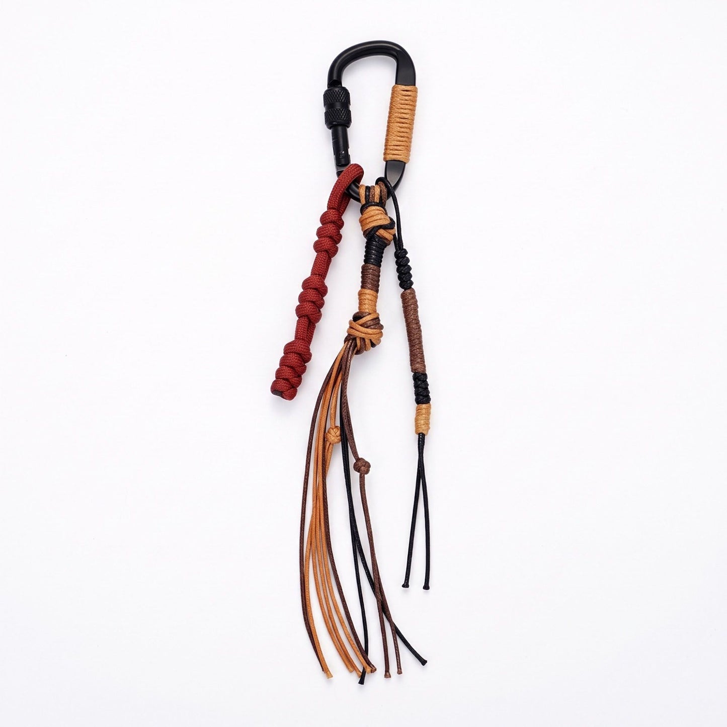 Carabiner Cord Tassel Backpack Charm Keychain