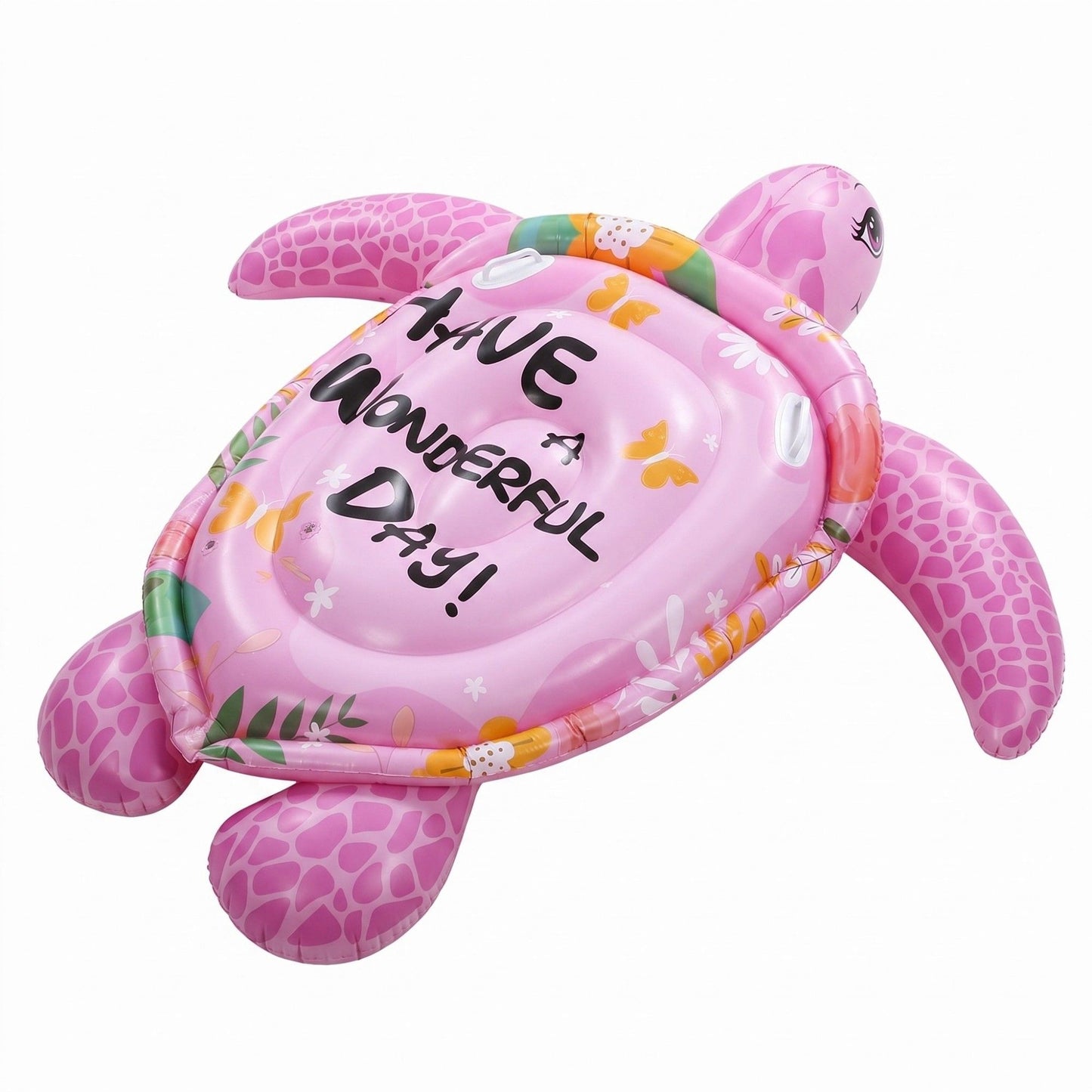 Inflatable Turtle Pool Float Lounge with Handles Durable PVC Water Float for Pool Beach Lake 68.9x68.9in