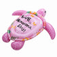 Inflatable Turtle Pool Float Lounge with Handles Durable PVC Water Float for Pool Beach Lake 68.9x68.9in