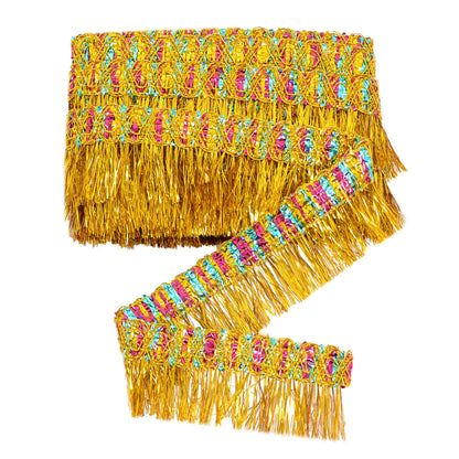 Fringe Tassel Lace Trim, 11 Yards 2.2 inch Wide, Sewing Trim for DIY Craft Garment Curtain Lamp Shade Tablecloth Stage Decoration