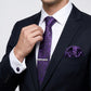 Men's Baroque Floral Tie Gift Set with Matching Pocket Square Cufflinks and Silver Tie Clip