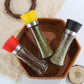 2-Piece Glass Salt and Pepper Grinder Set with Stainless Steel Accent