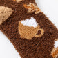 Fuzzy Pumpkin Crew Socks 2 Pair US 5-10.5